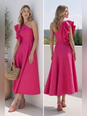 off the shoulder floral dress Midi Floral Jacquard Off-Shoulder Gown – Elegant Dress for Garden Gal White / XS